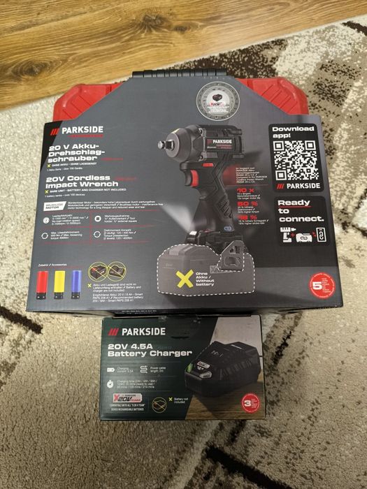 Акумулатен ударен гайковерт Parkside Performance 20V