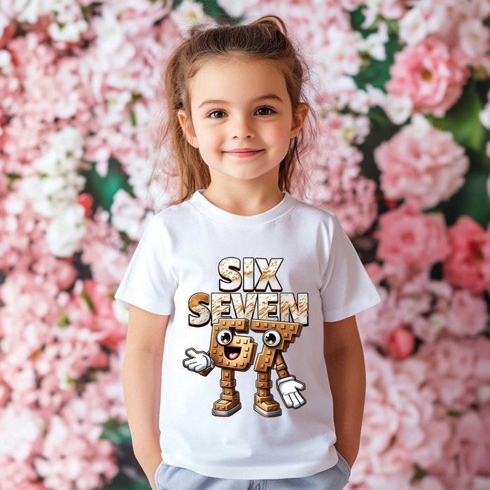 Детска тениска с meme 6 7 Six Seven