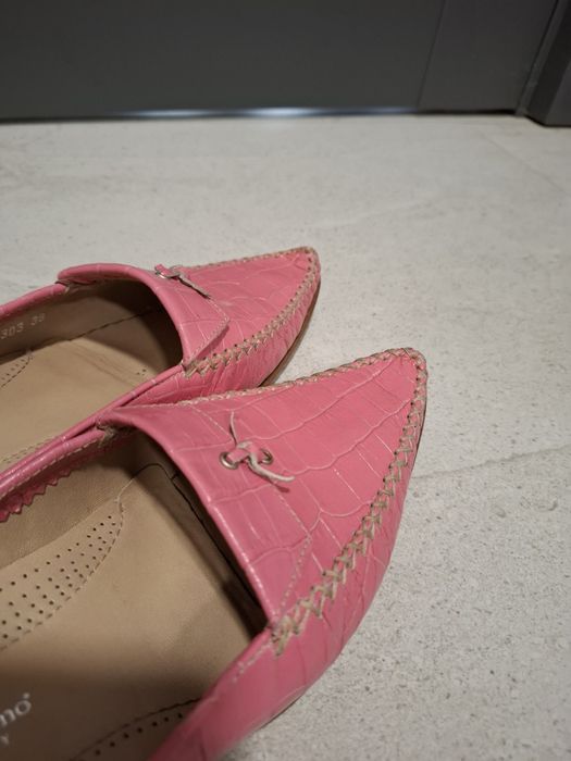 Saboți roz de piele Romolo Remo marimea 38