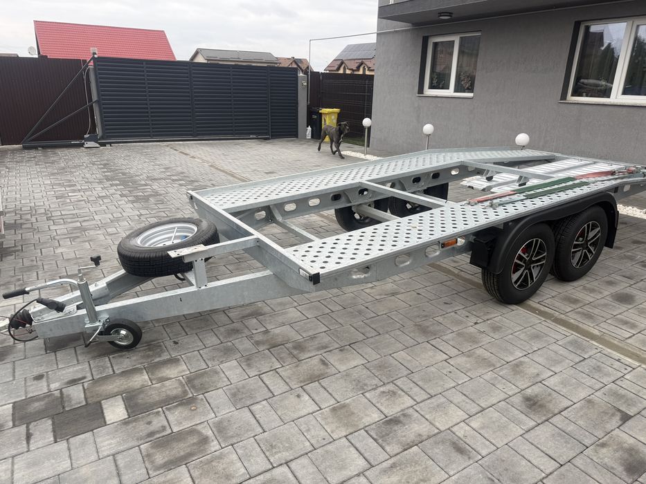 Remorca/Trailer/Platforma Gala 4,5M Noua Jante Aliaj Rampe Aluminiu