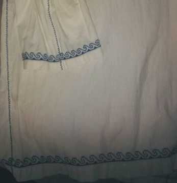 Camasa / ie populara integral lucrata manual, pe panza tesuta manual