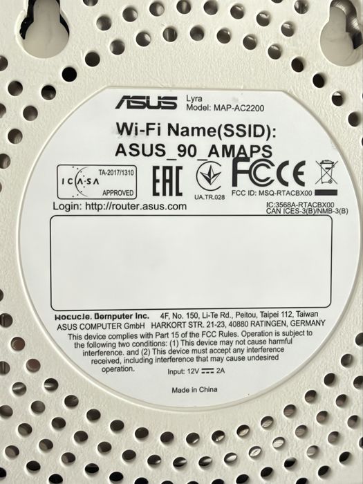 Sistem Wi-Fi Mesh ASUS Lyra MAP-AC2200, AC2200, Tri-band