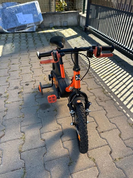 Bicicleta cu roti ajutatoare, 14 inch, 3-5 ani, B-TWIN 500 ROBOT B'TWIN