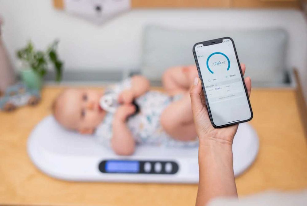 Cantar Electronic pentru Bebelusi cu Bluetooth aplicatie smartphone