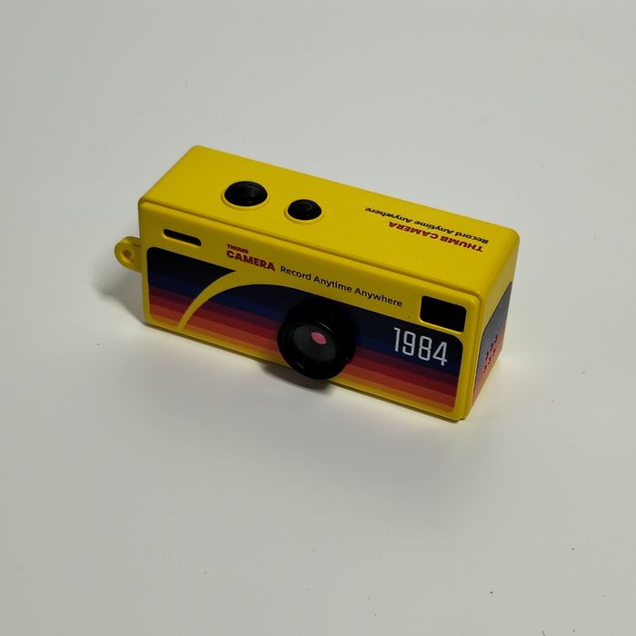 Mini camera foto video retro Thumb Camera 1984 noua pachet complet