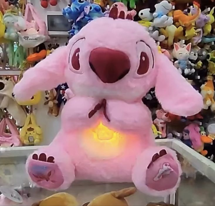 Плюшен Дишащ Розов Стич 30см, Лило и Стич, Lilo and Stitch плюшени