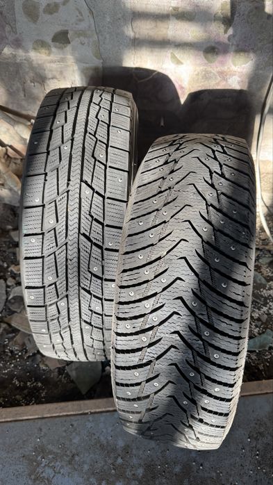 2 шипованные шины 195/65/15