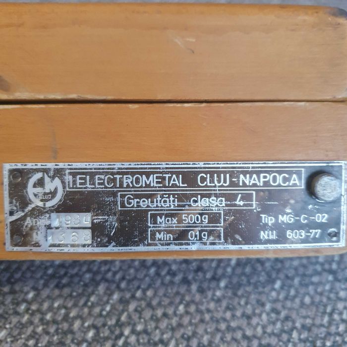 Trusa greutati analitice ELECTROMETAL CLUJ