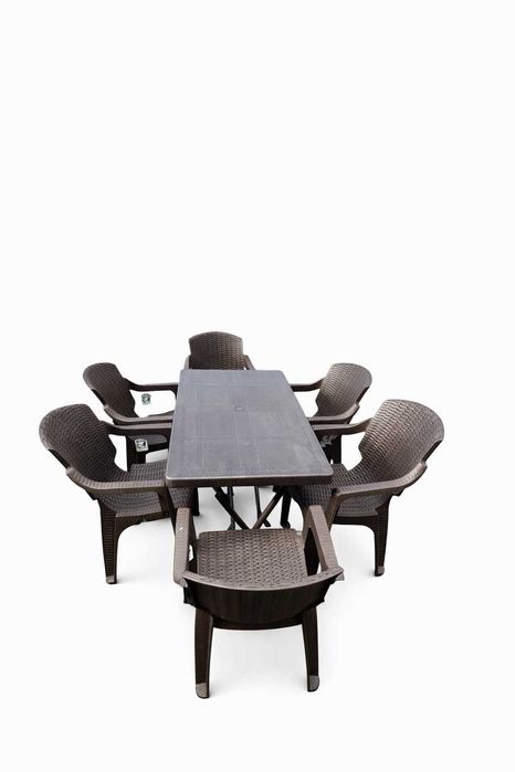 Комплект градинска маса с 6 стола