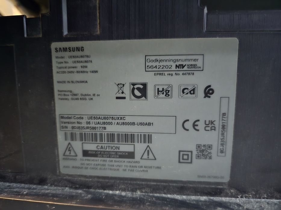 Piese tv Samsung UE50AU8075