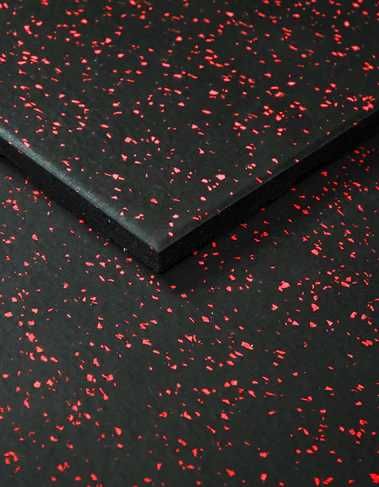 Фитнес Настилка Плоча Цветни Пръски Red 100×100×2 см, Гумени Настилки