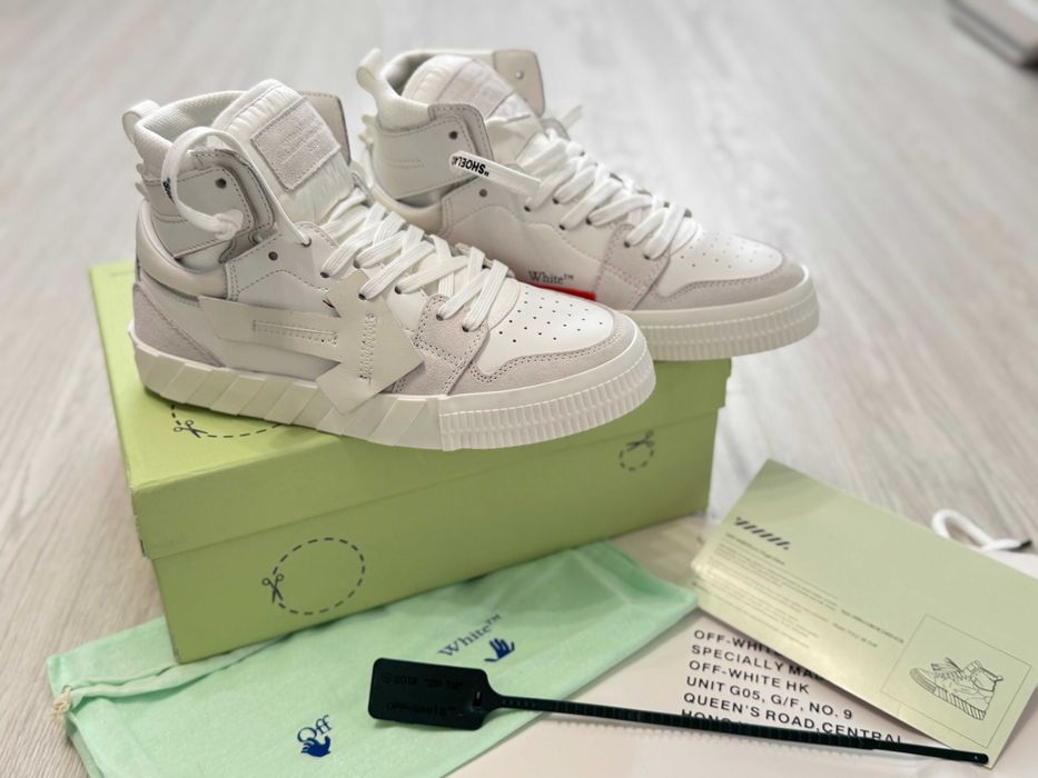 Adidasi OFF WHITE - High White SNEAKERS Premium din Piele Full Box NOI