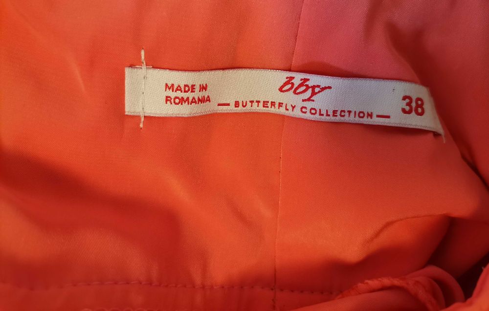 Rochita BBY Butterfly Collection - mărimea 38 (S/M, culoare corai)