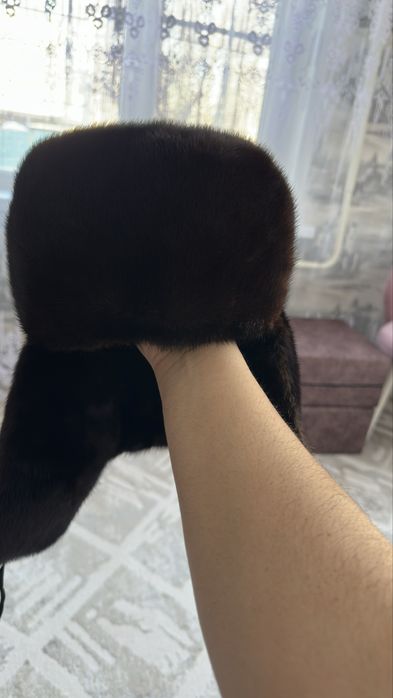 Шапка ушанка норковая