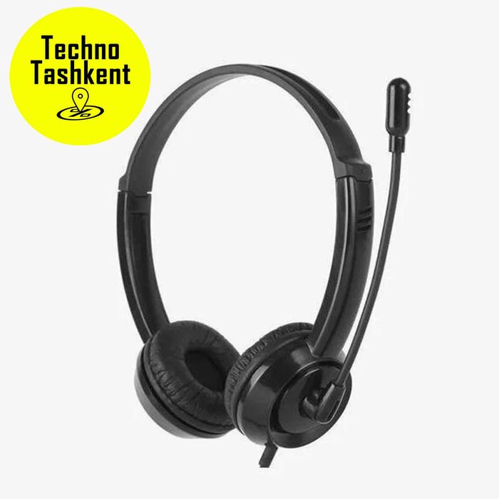 Гарнитура HP DHE-8009, наушники с микрофоном проводные (Dostavka Bor)