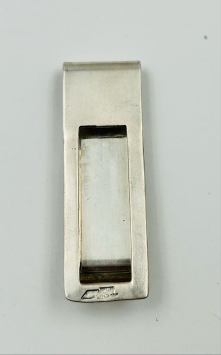 Сребърна щипка за пари със 18к златно кръгче