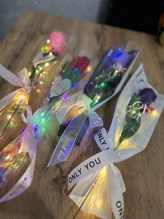 Тюльпаны из атласной ленты