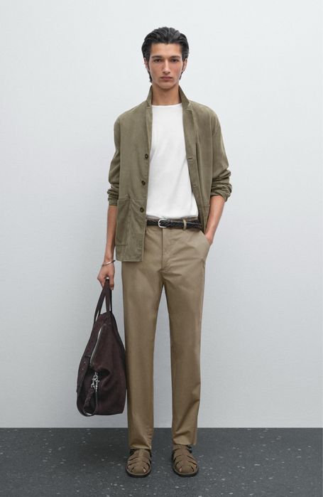 Брюки Massimo Dutti Оригинал Бежевые