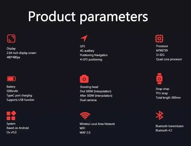 4G Mini telefon tip smartwatch,Android 11 cu 2 camere,GPS,NFC,sanatate