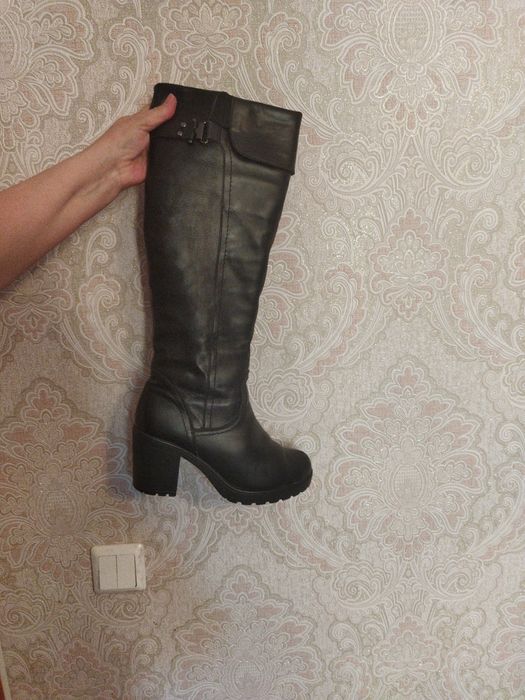 Сапоги женские кожаные