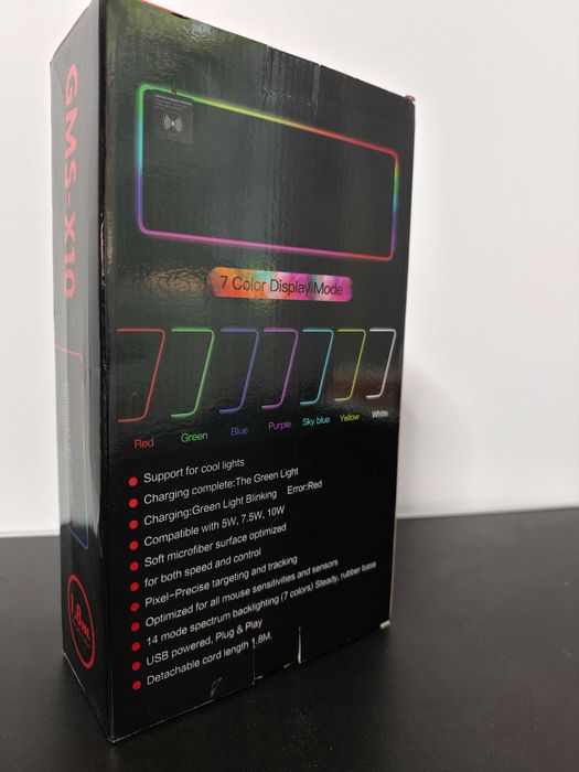 Mousepad RGB GMS-X10 cu incarcare wireless 10W