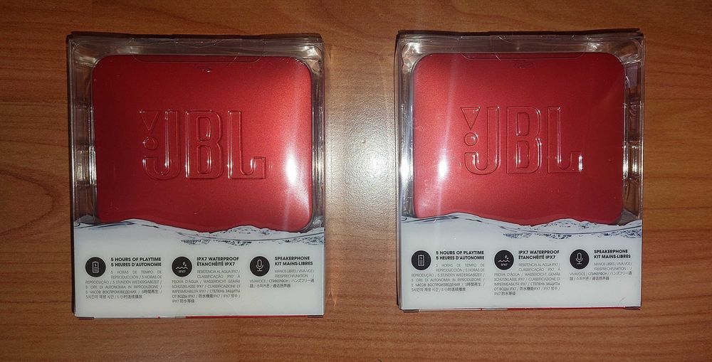 Sigilat Boxa portabila JBL Go2, IPX7, rosu ideal cadou