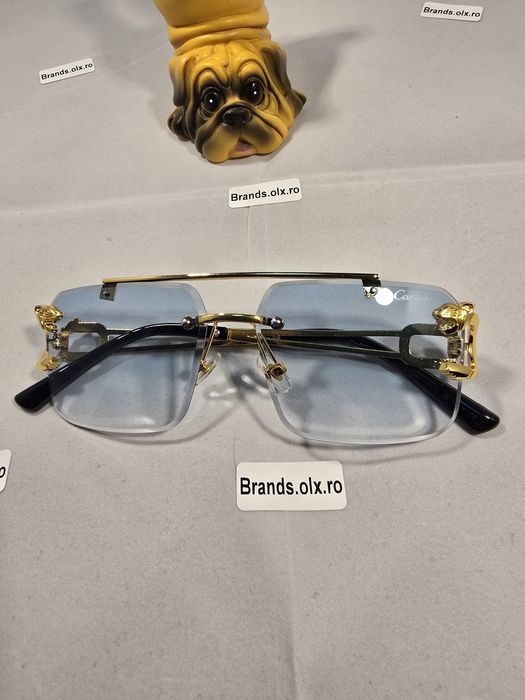 Ochelari de soare Cartier, Gold Frame, Green Lenses, 8809, Made in Italy