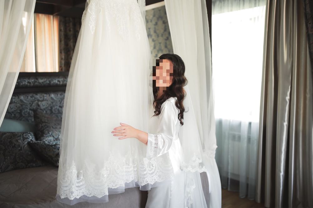 Свадебное платье ручной работы