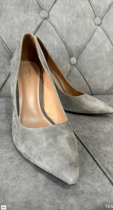 Туфли замшевые серые