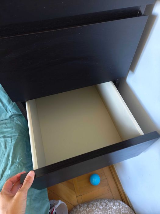 Comodă Ikea Malm neagră înaltă stare f bună
