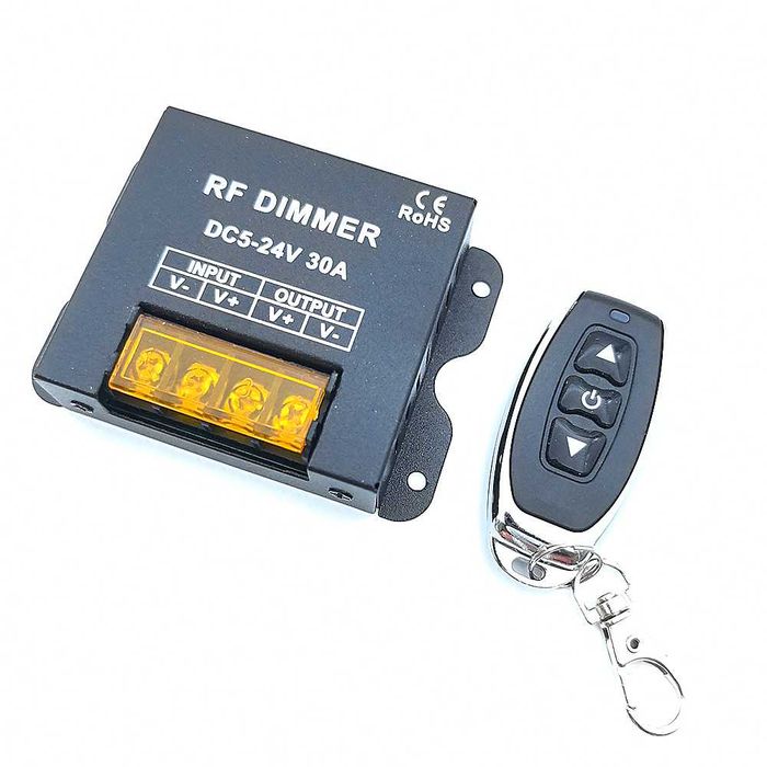 Dimmer Bandă LED 5V 12V 24V 30A cu Telecomandă RF – Controller DC