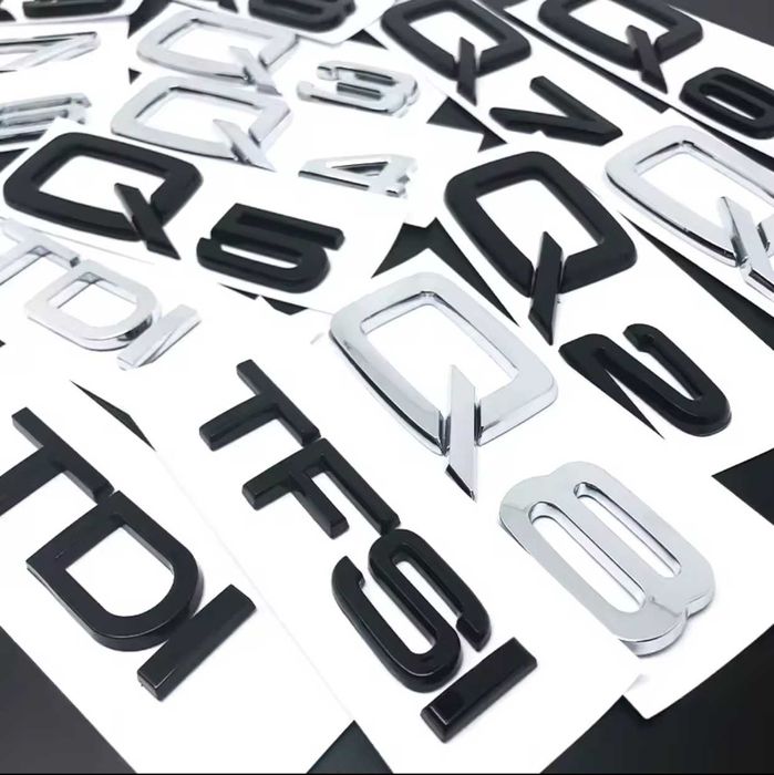 Embleme AUDI TDI TFSI A3 A4 A5 A6 A7 A8 Q3 Q5 Q7 Q8 Quattro Sline etc.