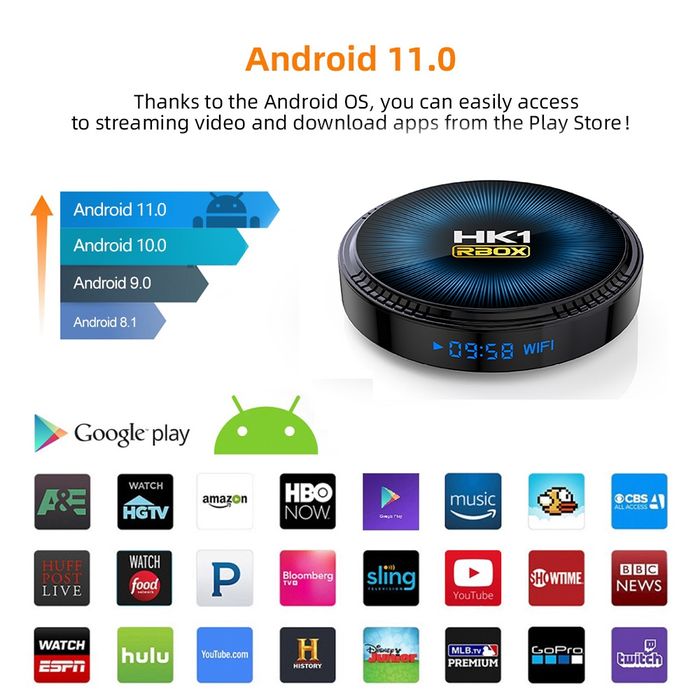 Dastafka bepul HK1 RBOX-W2
Amlogic S905W2
Память 
: 2G/16 ГБ
Wi-Fi
IEE