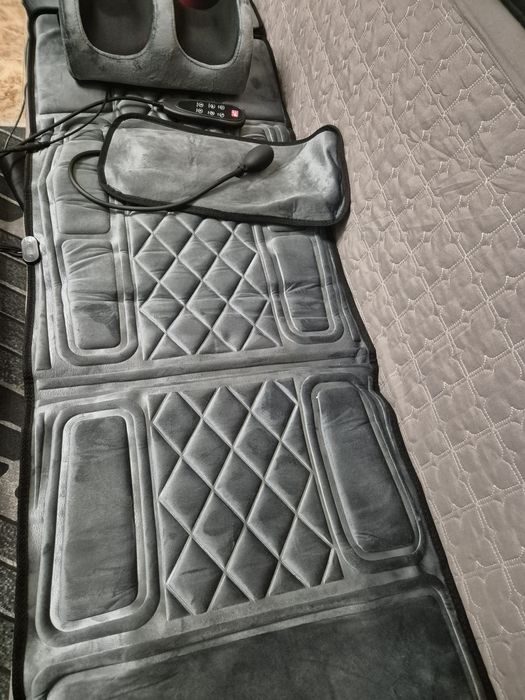 Подвижна !Масажна постелка за цяло тяло с10 вибрационни мотора,