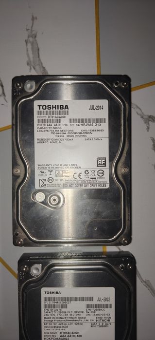HDD Toshiba 500GB 3шт