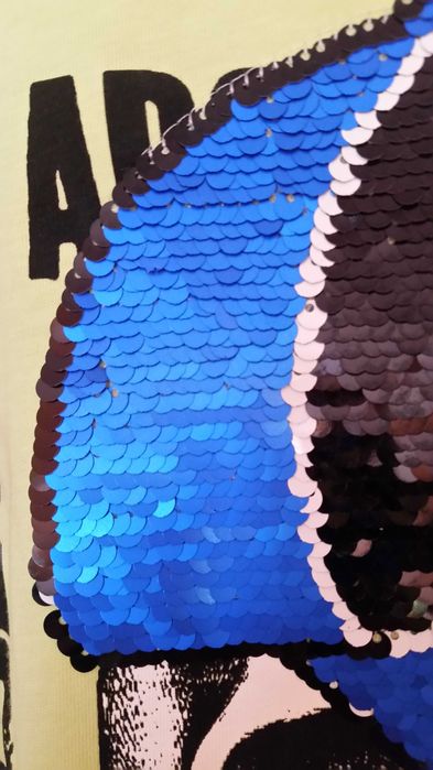 Нова Детска тениска за  7-8 год. , за 150-164 см, в  искрящи цветове .