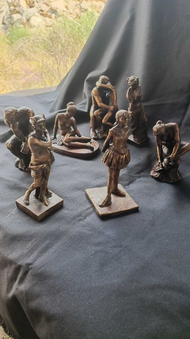 lot 7 statuete bronz replici dupa scluptori celebri