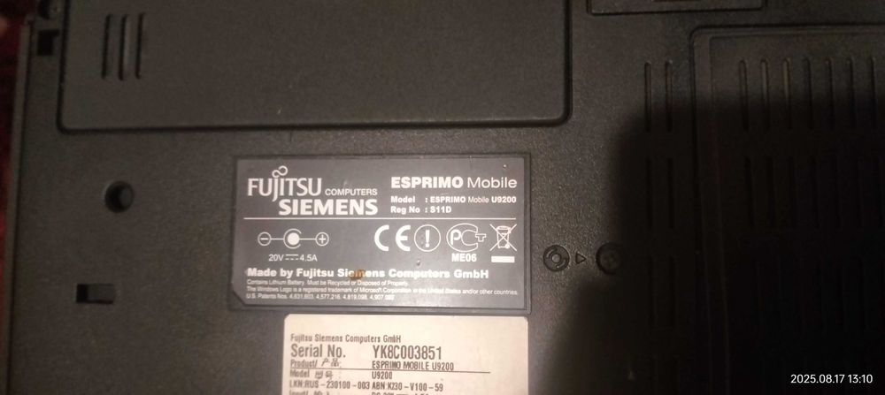Продам ноутбук fujitsu siemens