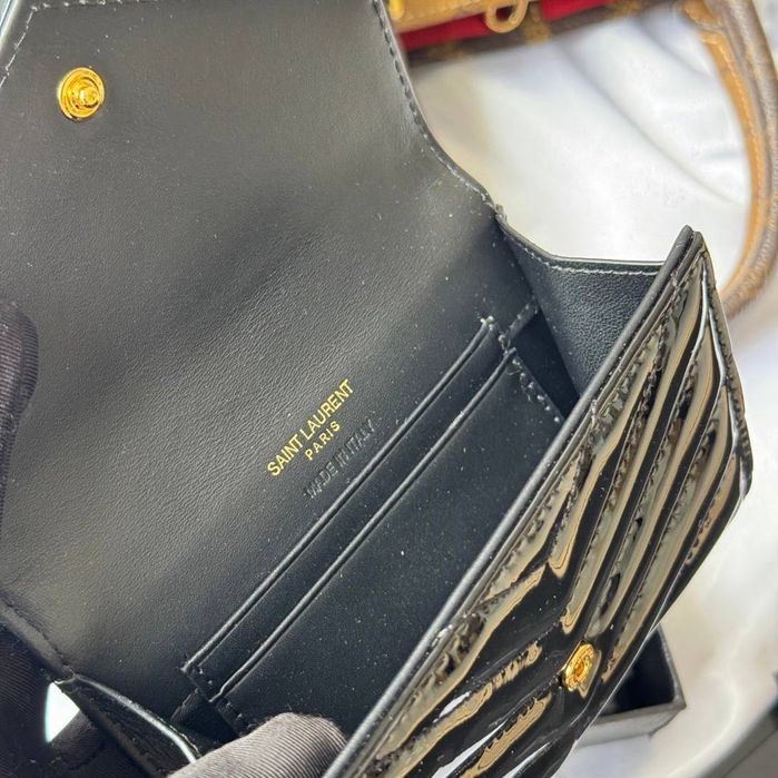 Saint Laurent Monogram Small Envelope Wallet – Black