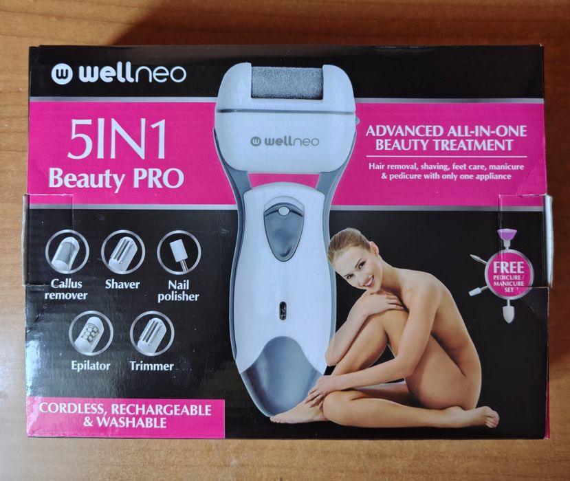 Aparat epilare DAMĂ 5-în-1 Wellneo Beauty PRO – set complet, ca nou