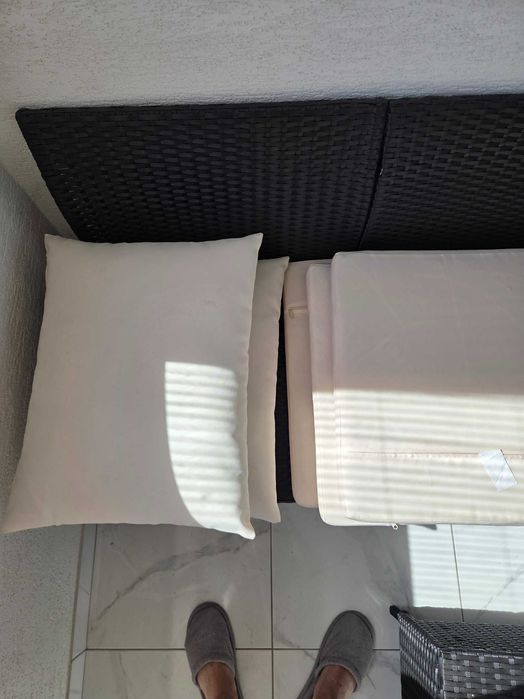 Градински комплект | Полиратан | Пейка и две табуретки