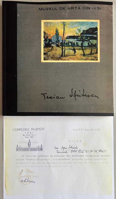 Traian Sfintescu (1905-1959) Tablou Peisaj Alee In Cismigiu + Album