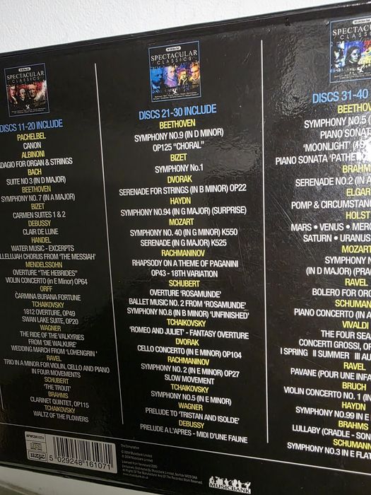 Colectie muzica clasica, simfonica: Spectacular CLASSICS 40 CD Collection, NOUA