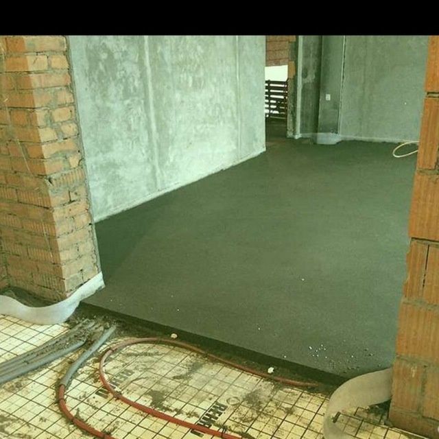 полу сухой стяжка