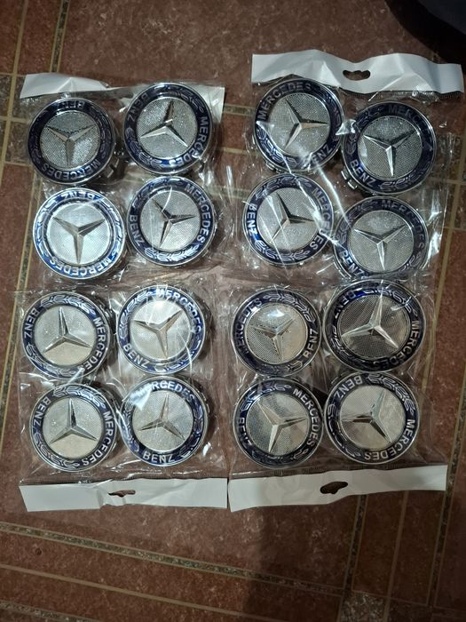 Капачки за мерцедес 75мм за всички оригинални джанти
