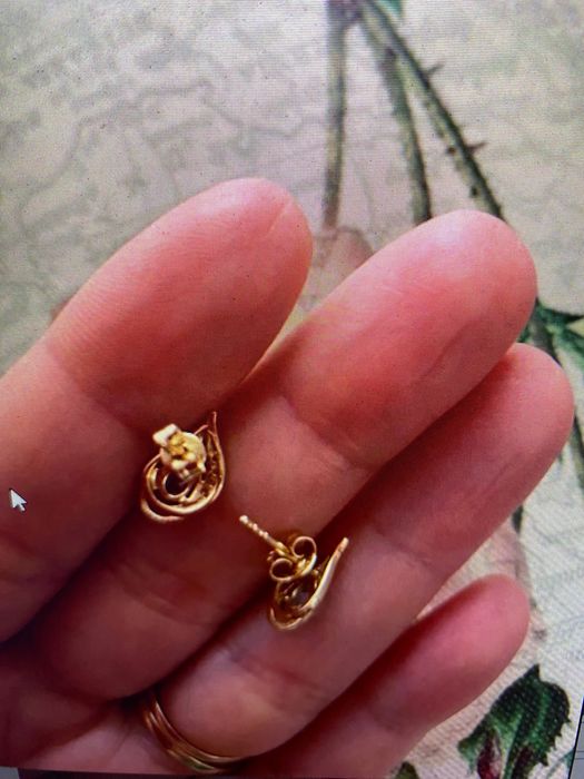 Cercei de aur cu topaz