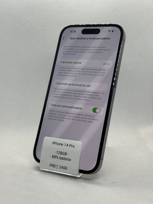 Magazin Vindem: Iphone 14 Pro, 128GB, 88% bateria