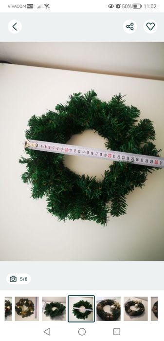 LED коледно осветление цветно и Коледни Венци