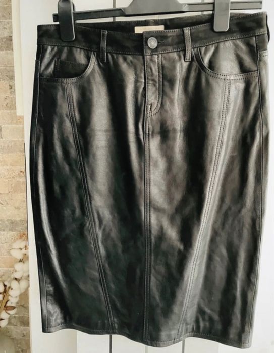 Fusta piele veritabila Burberry
