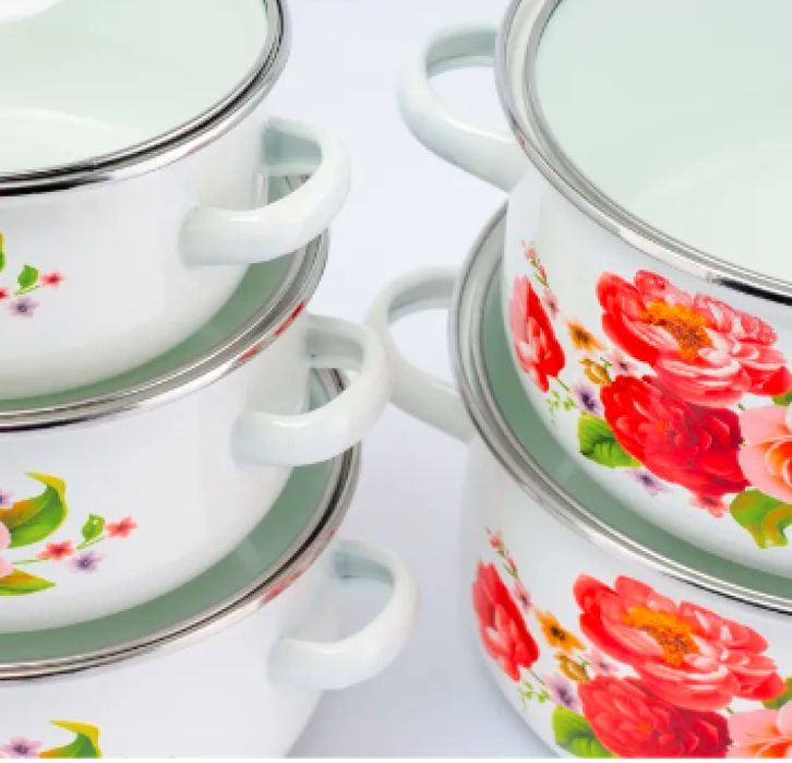 Комплект 5 броя тенджери Различни размери